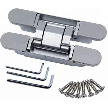 Imagem de Dobradiça de porta invisível para móveis Dobradiças de pivô de madeira ocultas Dobradiça de porta de armário Dobradiça oculta cruzada 40 kg