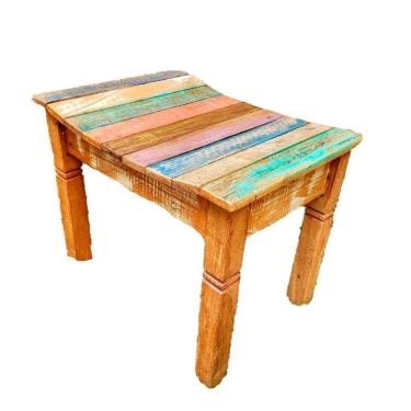 Imagem de Banco Ripado Madeira Maciça 54x39x41cm