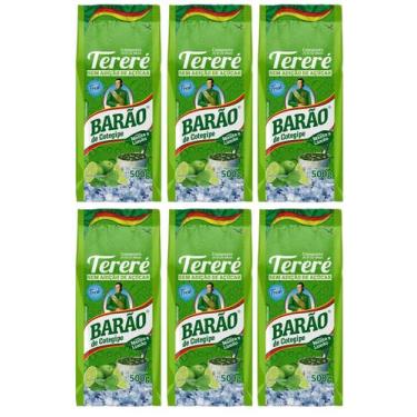 Imagem de 8 Erva Mate Tereré BARÃO LIMÃO FRESH Menta Sem Glúten 500g - barao