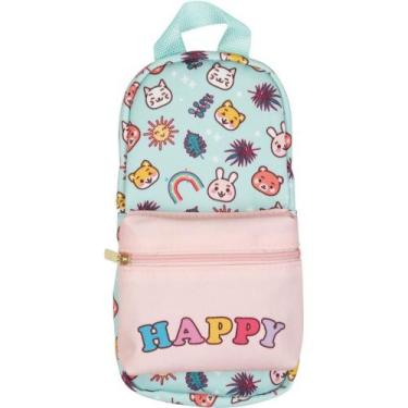 Imagem de Estojo Duplo Kawaii Mochilinha HAPPY em Lona - Contact