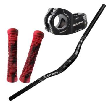 Imagem de Kit Gios Guidão Voador Manopla Mesa Giosbr 4trix, Vermelho