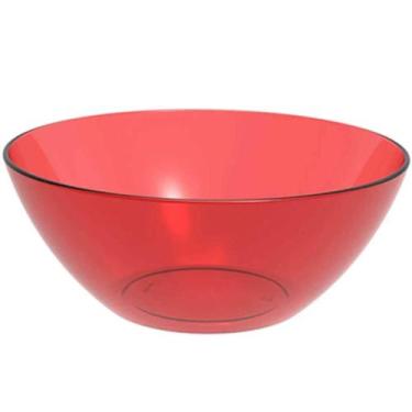 Imagem de 48 Tigelas Vermelhas 2,3L Travessa Redonda Servir Salada Sobremesa Cri