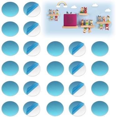 Imagem de BufferABC Placa de metal para prateleira magnética Tonie, 50 peças de base adesiva de aço inoxidável para Tonies - Decore o quarto das crianças com bonecos Tonie