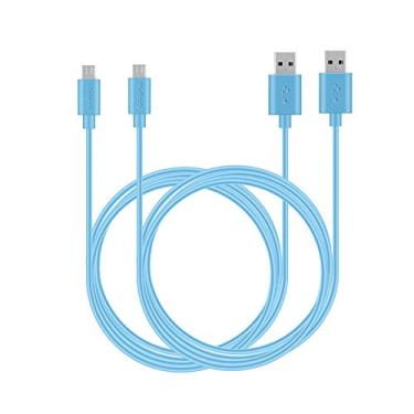 Imagem de MaGeek Cabo micro USB de 1,8 m (pacote com 2), cabo de carregamento e sincronização USB extra longo de alta velocidade de 1,8 m compatível com Samsung, Nexus, LG, Motorola, smartphones Android e mais