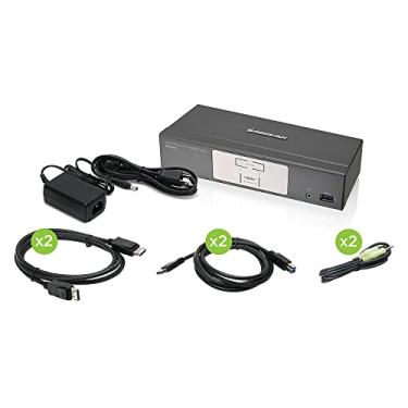 Imagem de IOGEAR Switch KVMP DisplayPort UHD 2 portas com USB 3.0 Hub - com conjunto completo de cabos (GCS1902)