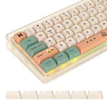 Imagem de Guffercty kred 136 teclas de teclado XDA Profile PBT Conjunto completo, teclas personalizadas sublimação de tinta para teclado mecânico 61/68/84/87/108 (Cowboy)