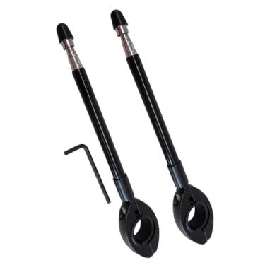 Imagem de Antena Retrátil Para Moto Corta Pipa 7 Estágios Guidão Preta (2 Unidades)