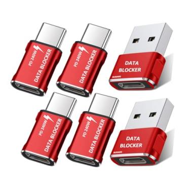 Imagem de BUISAMG Bloqueador de dados, bloqueador de dados USB contra download ilegal, à prova de hackers 100% garantido, bloqueador de dados USB C para iPhone 16 15 e qualquer carregamento de telefone USB