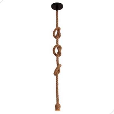 Imagem de Pendente Corda Retro Vintage Clássico Rústico Decorativo E27 2 Metros Bivolt