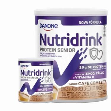 Imagem de 2 Latas - Complemento alimentar em pó Nutridrink Senior 750g - Café com Leite