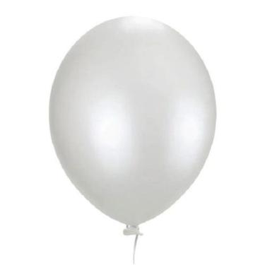 Imagem de Bexiga Balões Redondo Nº 9 Branco Pérola - 25 unid - Pic Pic