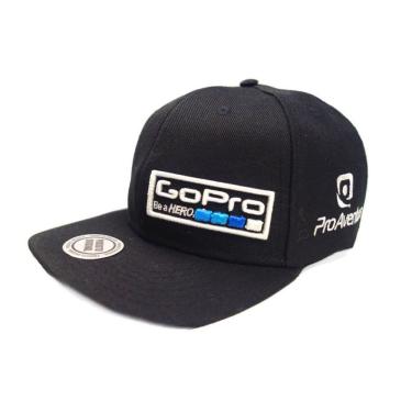 Imagem de Boné Aba Plana Preto Personalizado GoPro