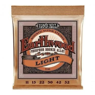 Imagem de Encordoamento P-violão Aço Earthwood Leve Phosphor Bronze Ernie Ball 011"-052" P02148