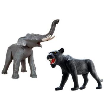 Imagem de Brinquedo Gigantes da Natureza - Elefante e Pantera - Diversão garanti