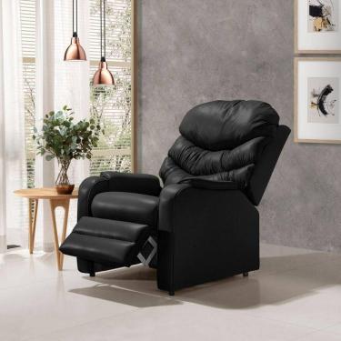 Imagem de Poltrona Portinari Reclinável Luxo Alto Conforto Sala Quarto Preto