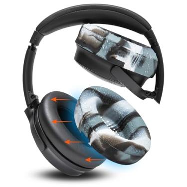 Imagem de WC Sweatz Quietcomfort - Protetores Auriculares Patenteados Para Bose 45, 35, 35Ii, Qc2, Qc25, Qc15, Ae2, Ae2I, Soundtrue, Soundlink Da Wicked Cushions, À Prova De Suor E Fáceis Lavar, Em Mármore