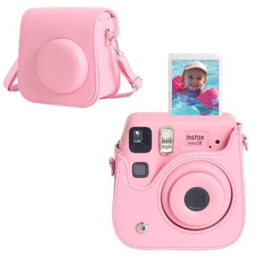 Imagem de CAIYOULE Estojo Para Câmera Fujifilm Instax Mini Se/7+/7S/7C Instant Film Bolsa Protetora Com Alças Ajustáveis, Sem Câmera, Rosa