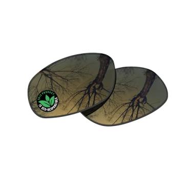 Imagem de Raydi Lentes de reposição de policarbonato para óculos de sol quadrados RayBan RB2027 62 mm - Bronze Dourado espelhado - Polarizado