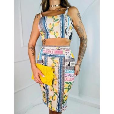 Imagem de Conjuntinho Feminino Saia Midi Verão - NoBrand, Tucano, Tamanho Unico 