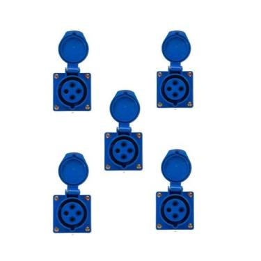 Imagem de 5 Pcs Tomada Sobrepor 3p+t 16a 9h 220v N4009 - OMEGA