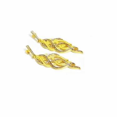 Imagem de Brinco Replica Mulher Delicada Folheado A Ouro 18k - Milena Folheados