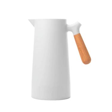 Imagem de Garrafa Térmica Em Plástico Com Termômetro Nórdica 1L Wolff Branco