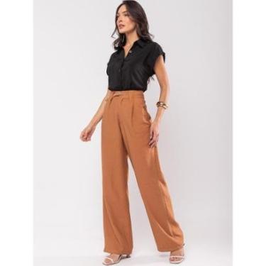 Imagem de Calça Feminina De Alfaiataria Wide Leg Salvatore Fashion-Feminino