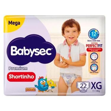 Imagem de Fralda Calça Babysec Premium Mega Shortinho Pants - Todos os Tamanhos,