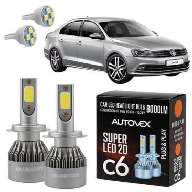 Imagem de Luz Farol Baixo H7 LED Jetta 2007 Em Diante Iluminação Forte - Autovex