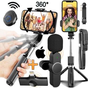 Imagem de Estabilizador Mão Monopé Retrátil Smartphone Câmera Suporte Celular St