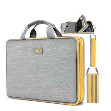 Imagem de ZINZ Capa para laptop 15 15.6 40.6 cm, bolsa de mão expansível para computador com vários bolsos compatível com MacBook Pro de 16 polegadas M4/M3/M2/M1, MacBook Air/Pro de 15 polegadas e notebooks de