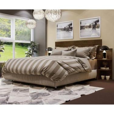 Imagem de Cabeceira Extensível Casal/Queen com Nicho Palma Kaiki Ypê