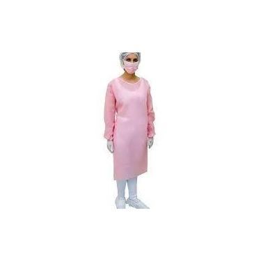 Imagem de Avental Descartável Tnt Rosa Manga Longa/Curta 30g - DEJAMARO, Manga l