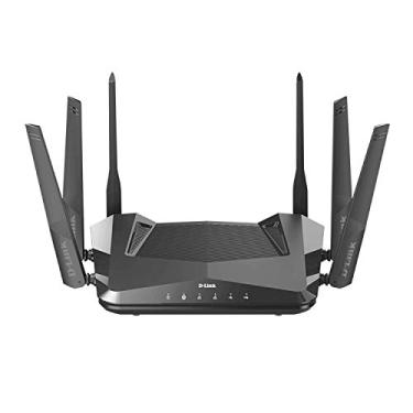 Imagem de Roteador D-Link DIR-X5460 EXO AX5400 Wi-Fi 6 com portas Gigabit Ethernet, MU-MIMO, direção de banda, 1024 QAM, OFDMA, WPA3, firewall, controle dos pais e teste de velocidade. Funciona com Alexa/Gooogle Assistant.