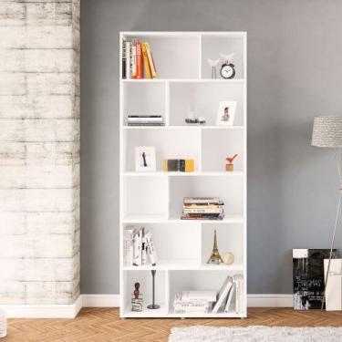 Imagem de Estante Xangai 12 nichos Assimétricos Branco Politorno, Branco