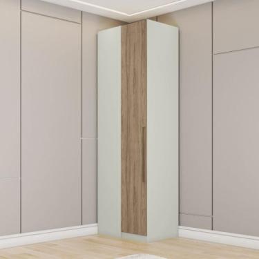 Imagem de Guarda-roupa Canto Reto Modulado 1 Porta Seletto Henn - Areia HP/Jequi