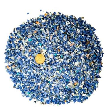 Imagem de 500g Sodalita Azul Rolado Pedra Natural Areia 3 a 8 mm Tipo B - Crista