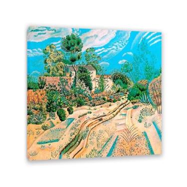 Imagem de Joan Miro Pôster Surrealismo The Waggon Tracks Impressão em tela Reproduções de arte de parede de pinturas famosas sala de estar quarto escritório decoração de parede 30x30 cm (30.5x30.5 cm