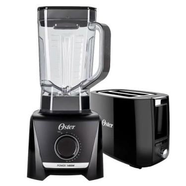 Imagem de Kit Liquidificador 1400 Full e Torradeira Black Oster, 220V