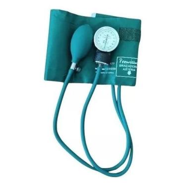 Imagem de Esfigmomanômetro Aparelho De Pressão Adulto 18 A 35 cm Premium, Verde
