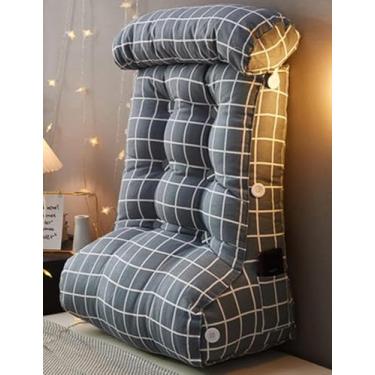 Imagem de Almofadas De Leitura Almofadas De Encosto Triangulares Ajustáveis Para Sofá-cama, Almofadas De Apoio Lombar De Cunha Almofadas De Apoio Para Adultos No Escritório Com Bols, 1, S=55x45cm