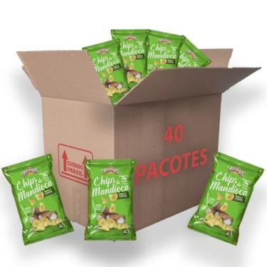 Imagem de Mandioca Chips Salsa e Cebola Sertanitos 50g - 40 pacotes