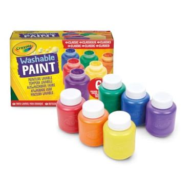 Imagem de Crayola Washable Kids Paint, 6 Count, Kids At Home Activities, Painting Supplies, Gift, Assorted