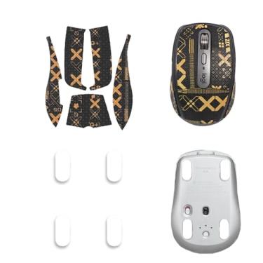 Imagem de NOUKAJU Fita de aderência de mouse para Logitech MX Anywhere 3/3S, bordas curvas arredondadas patins, kit de atualização de mouse profissional pré-cortado resistente ao suor autoadesivo (almofada para