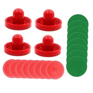 Imagem de Tachiuwa 1 conjunto de mini empurradores de air hockey e discos de air hockey, empurradores de meta, pás de hóquei, estilo D