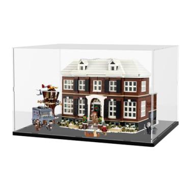 Imagem de Choowin Grande Vitrine De Acrílico Para Lego Esqueceram Mim Casa 21330 21338 75574 Caixa Transparente Espessa Colecionáveis, À Prova Poeira (Base Preta)
