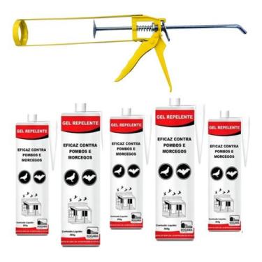 Imagem de Kit 5 Tubos De Gel Repelente Rogama + Aplicador 1 Un Ferrari