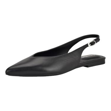 Imagem de Calvin Klein Sapatilha feminina Galiana Ballet, Couro preto 002, 41