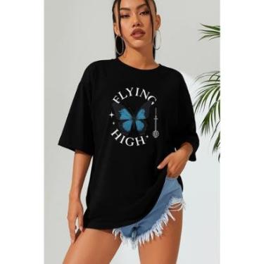 Imagem de Camiseta Feminina Borboleta Flying Lançamento Moderno Methodic-Feminino