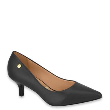 Imagem de Sapato Feminino Scarpin Vizzano Salto Baixo Bico Fino 1122828, Preto p